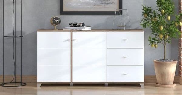merlot white gloss and warm oak effect sideboard rz p jpg