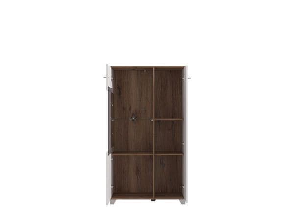 merlot white gloss oak effect low display cabinet p jpg
