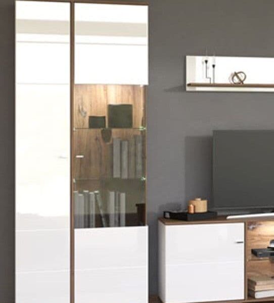 merlot white high gloss and oak effect display cabinet p jpg