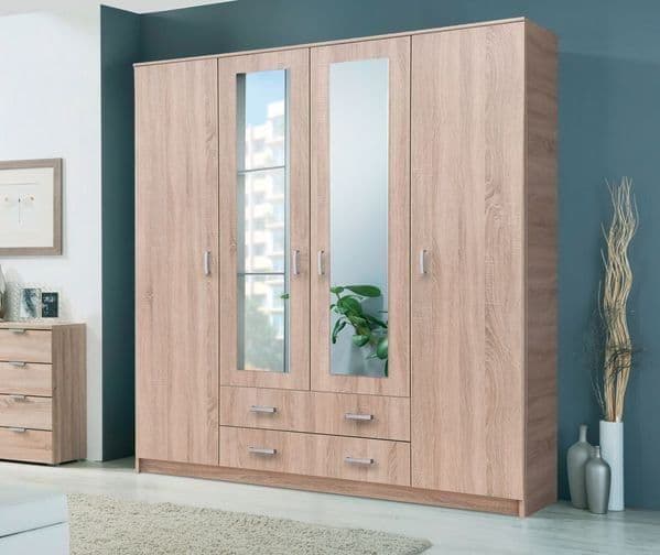 miami sonoma oak effect door drawer wardrobe p jpg