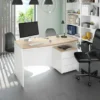 oris white and oak effect large desk with drawers p webp