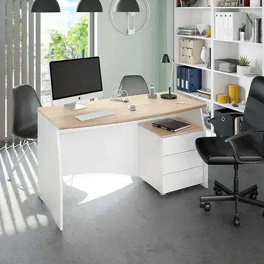 oris white and oak effect large desk with drawers p webp