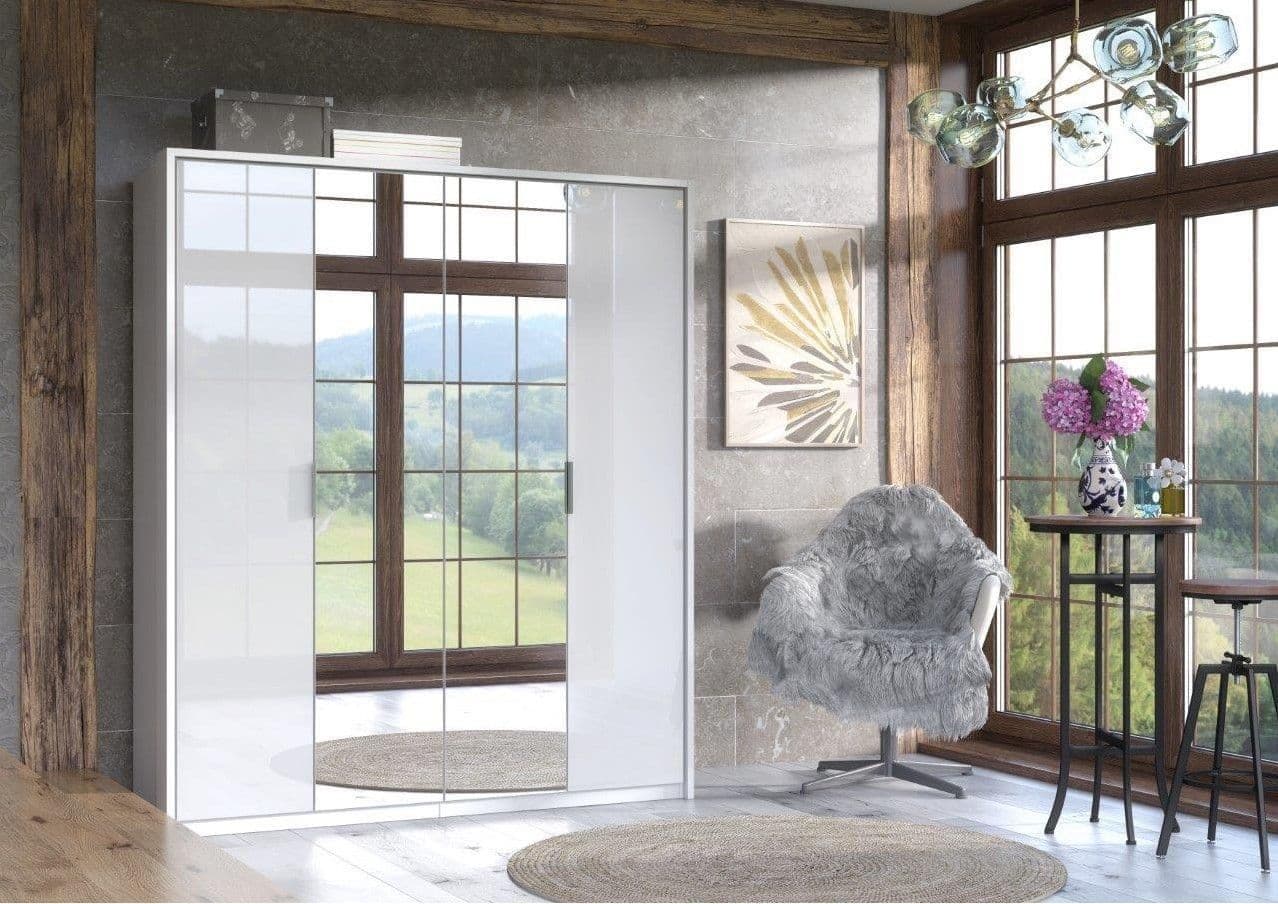 Rado 4 Door White High Gloss Mirrored Wardrobe 3 rado door white high gloss mirrored wardrobe p jpg
