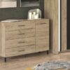 Massawa Oak Effect 1 Door 4 Drawer Sideboard Storage Unit 2 romero oak effect door drawer sideboard storage unit p jpg