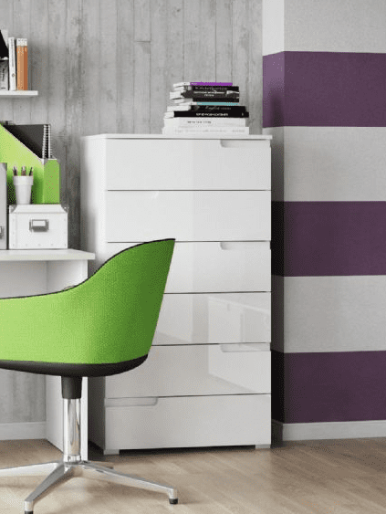 santino white high gloss chest of drawers s p png