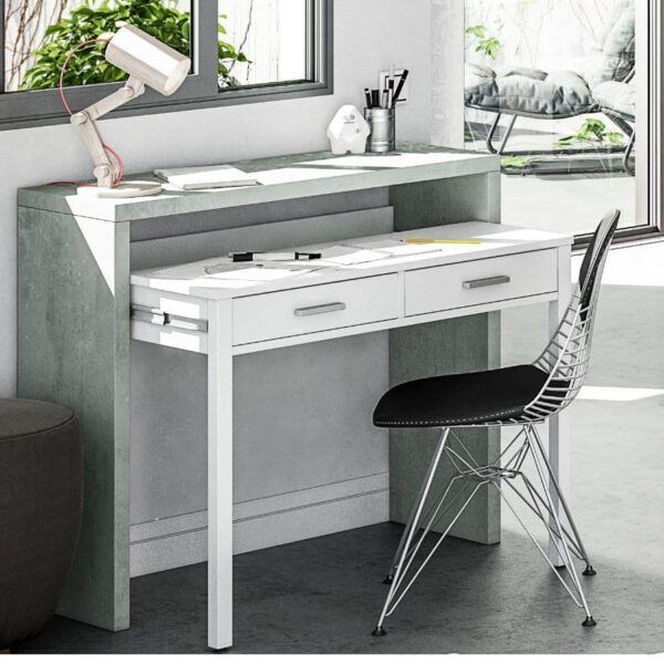 turin artic concrete grey and white desk dressing table or console table p jpg