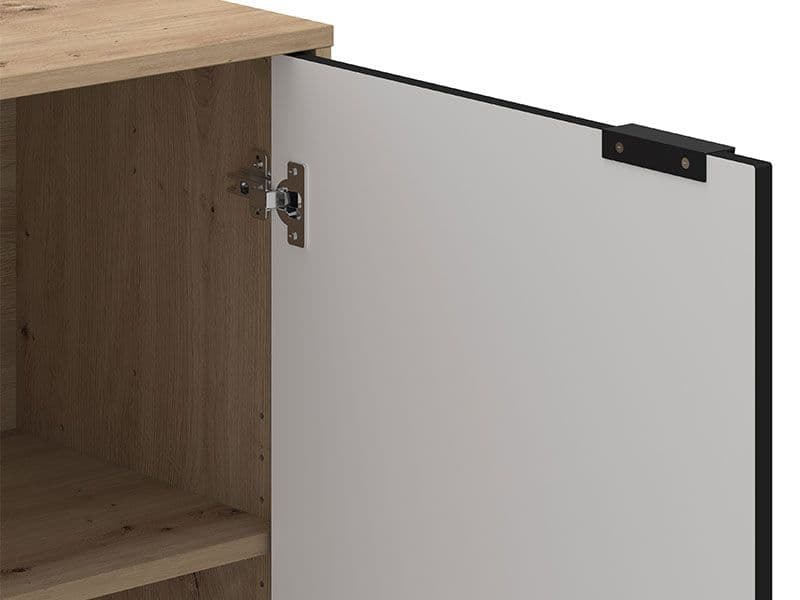 Massawa Artisan Oak Effect And Black Small Sideboard 6 vilamoura artisan oak effect and black small sideboard p jpg
