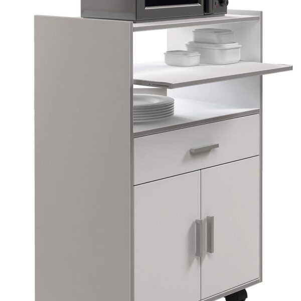 zidan white and grey kitchen trolley o p jpg