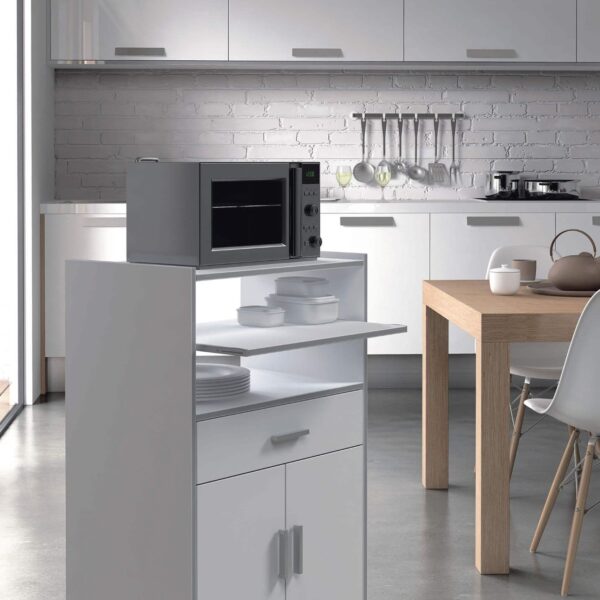 zidan white and grey kitchen trolley o p jpg