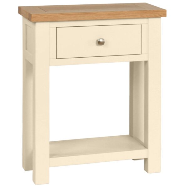 DPTPI painted small console table hallway living dining telephone oak top ivory x c default jpg