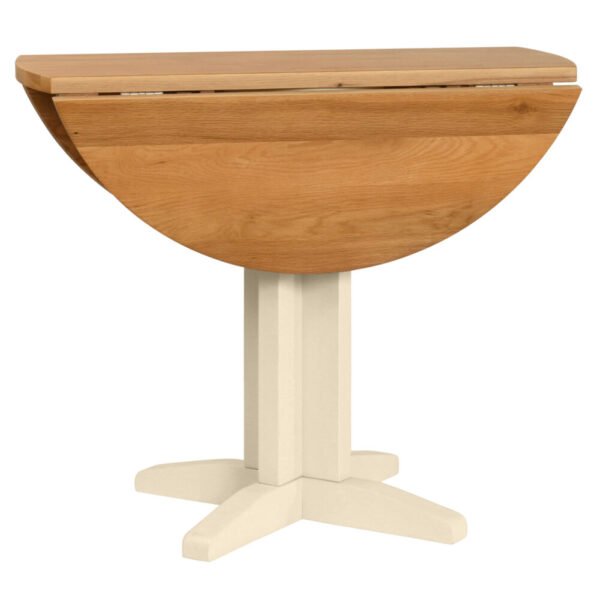 DPTPI painted round drop leaf dining table ivoryclosed x c default jpg