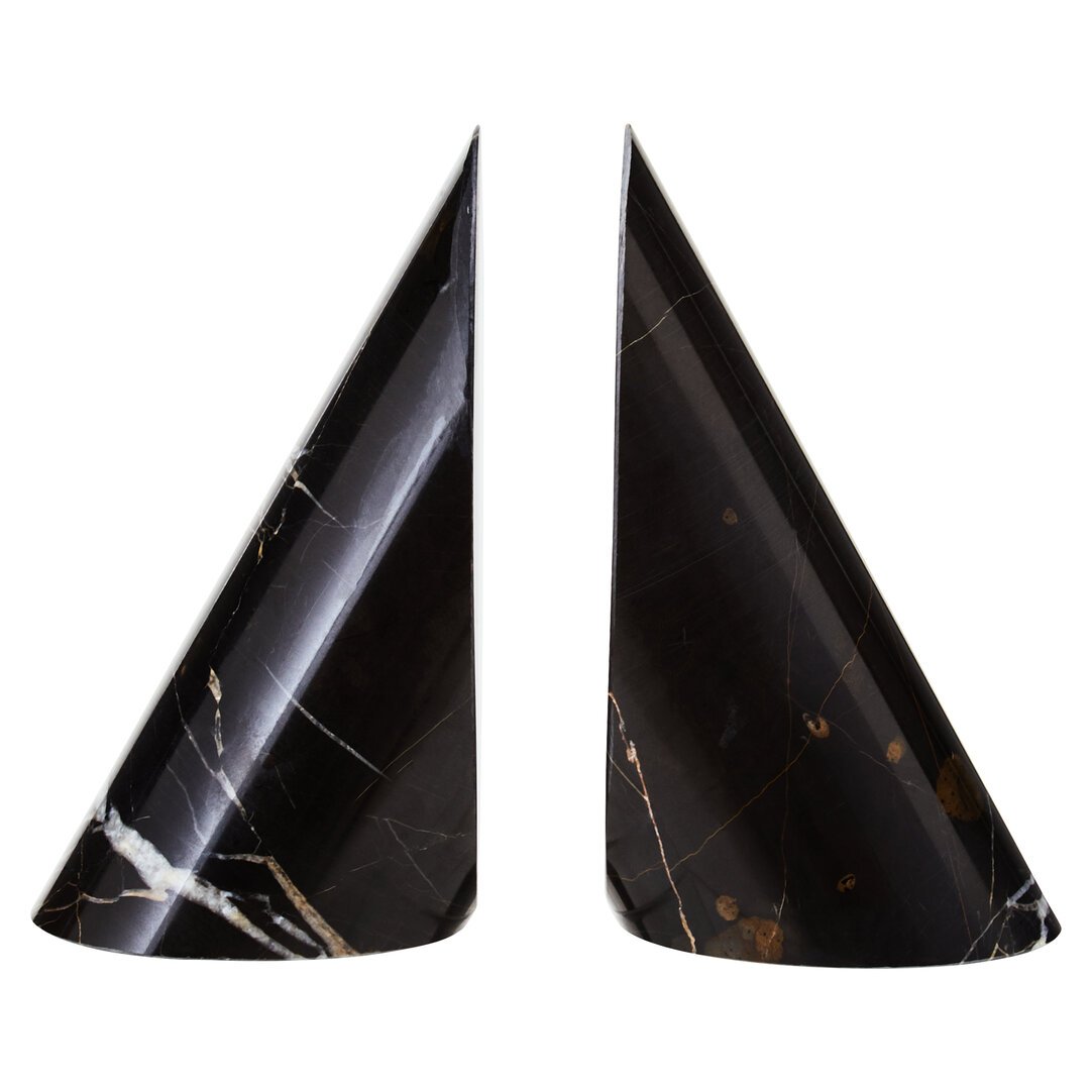 Salviati Set of Two Black Marble Bookends 23 jpg