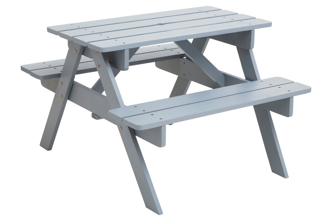 Brighton Grey Finish Wood Littora Picnic Bench 23 jpg