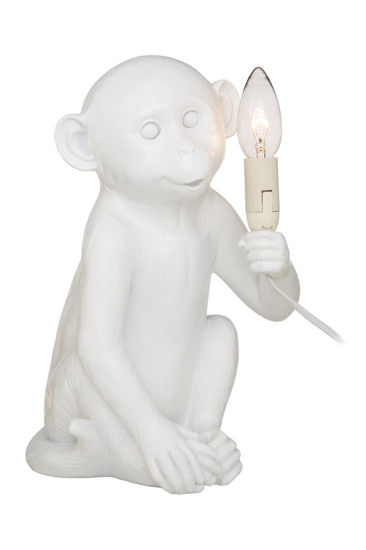 Bonnaire White Finish Monkey Lamp 17 jpg