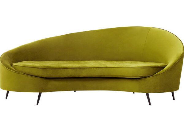 Hasina Three Seat Olive Velvet Sofa