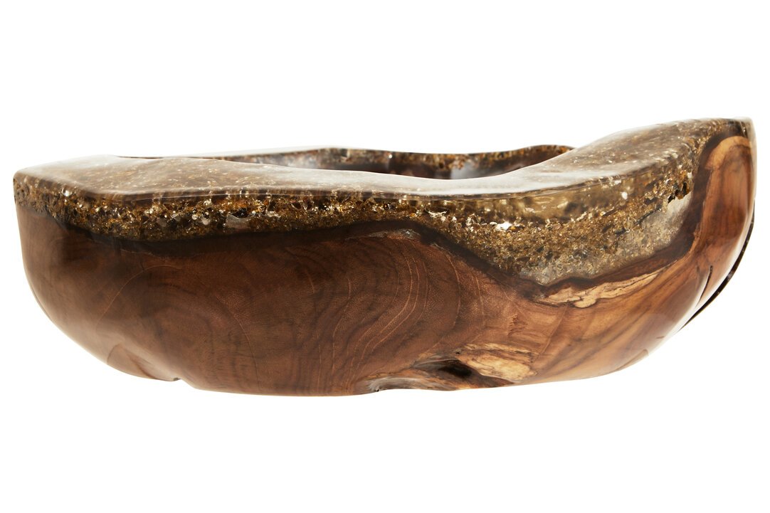 Saffira Teak Wood and Resin Bowl 19 jpg