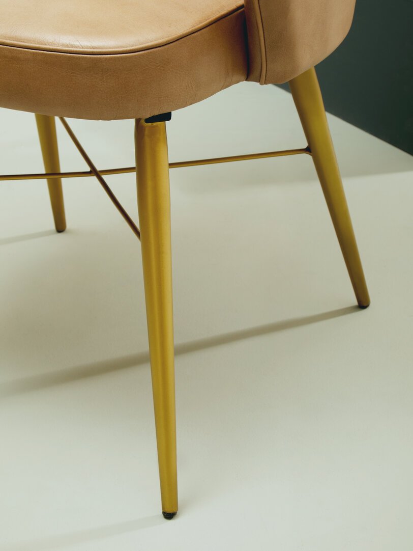 Beaumont Grey Leather Chair With Gold Finish Legs 9 jpg
