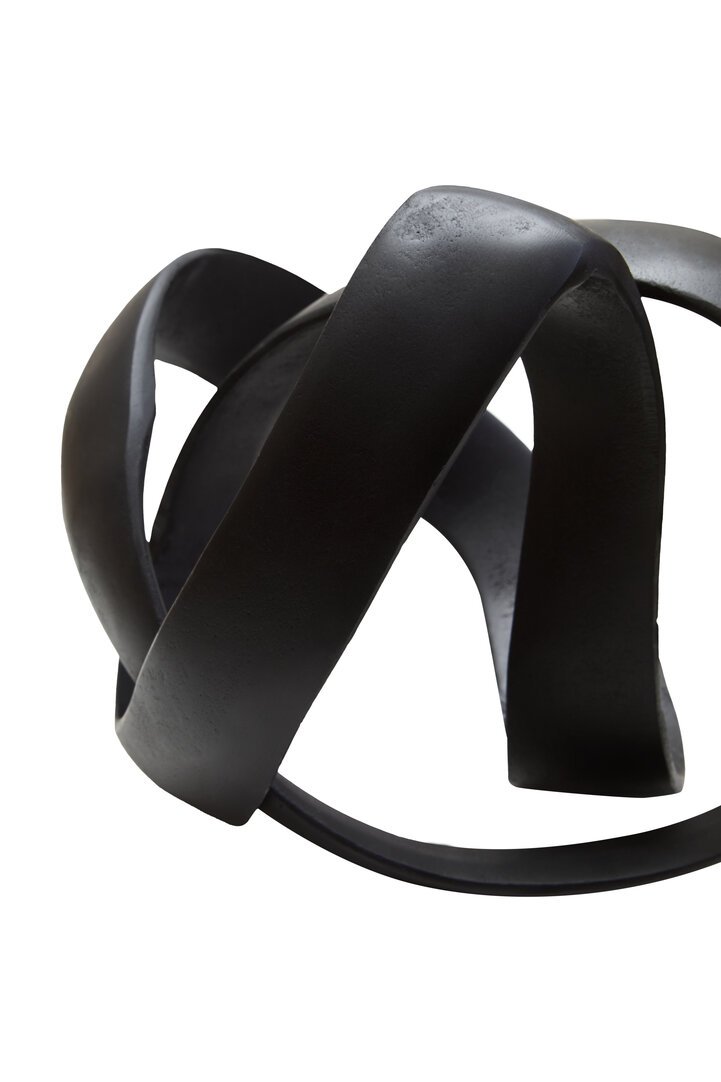 Prestino Matt Black Nickel Finish Knot Sculpture 19 jpg