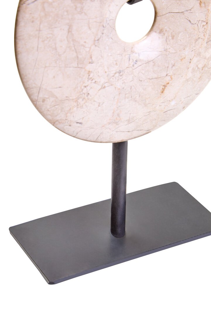 Zorain Extra Small Cream Marble Round Dia 15cm Disc Sculpture 19 jpg