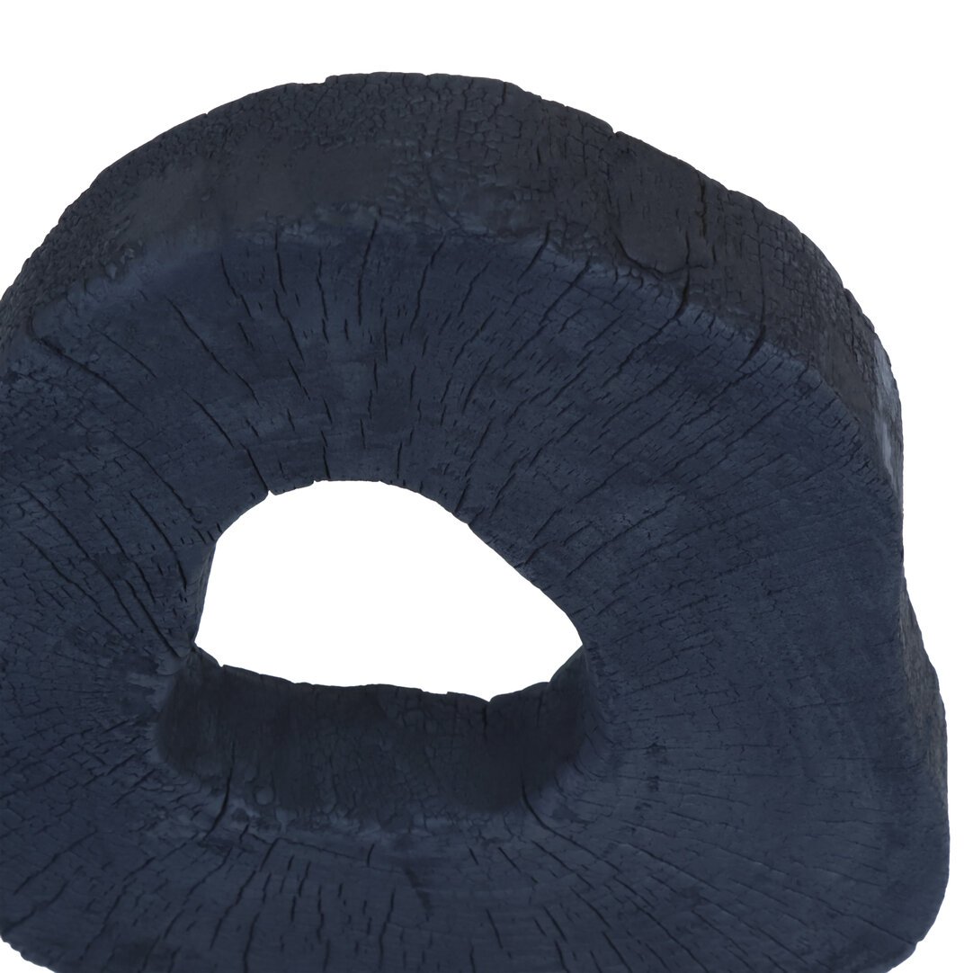 Tibarra Black Mango Wood Sculpture with Travertine Base 17 jpg