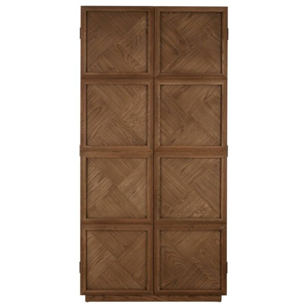 Salviere Natural Oak Wood Tall Cabinet