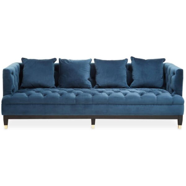 Solina 3 Seat Navy Fabric Sofa