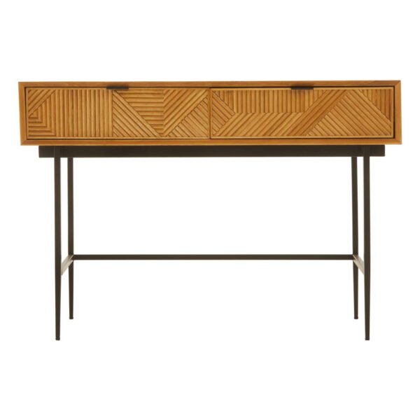 Jolana Natural Finish Console Table with 2 Drawers