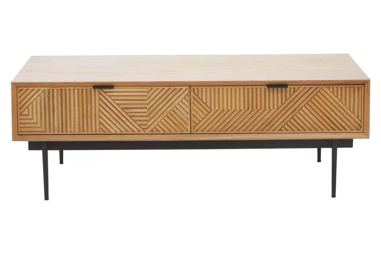 Jolana Natural Finish Coffee Table with Drawers 3 web size