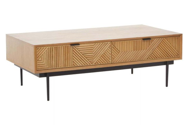 Jolana Natural Finish Coffee Table with Drawers 5 web size