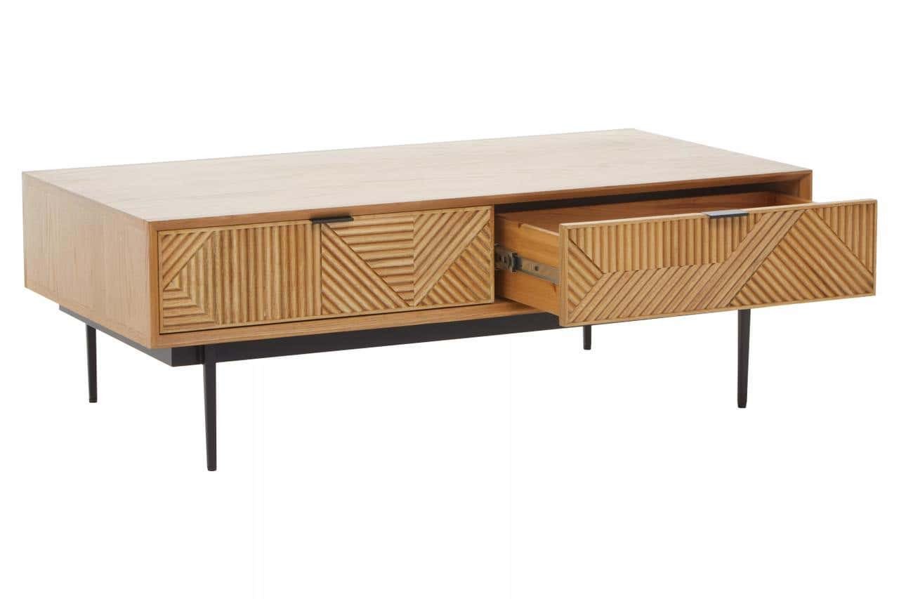 Jolana Natural Finish Coffee Table with Drawers 6 web size