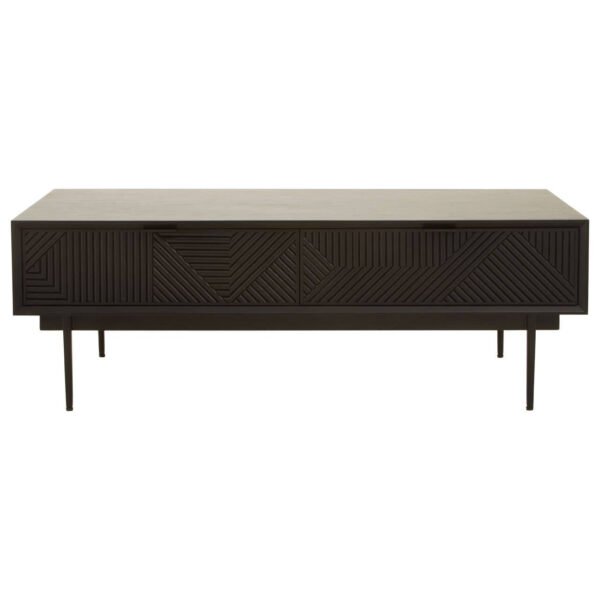 Jolana Black Finish Coffee Table with Drawers