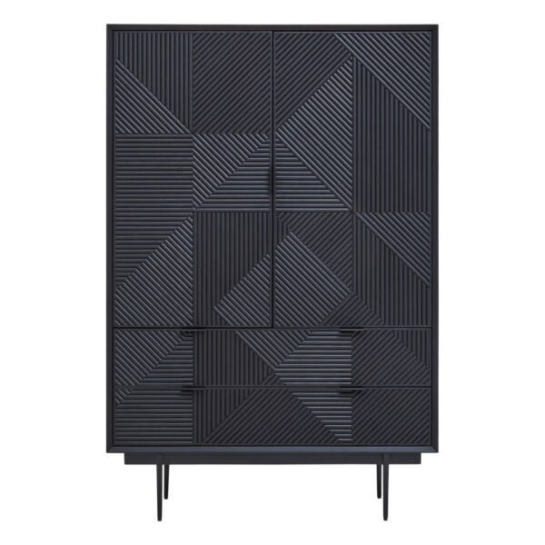 Jolana Black Finish Cabinet