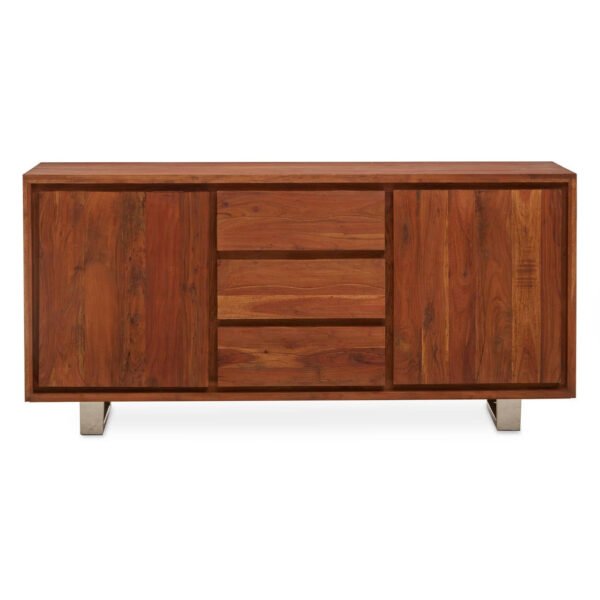 Saralla Acacia Wood 2 Doors and 3 Drawers Sideboard
