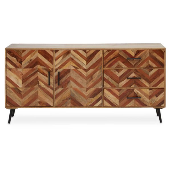Bonnaire Two Door and Three Drawer Mango Wood Sideboard