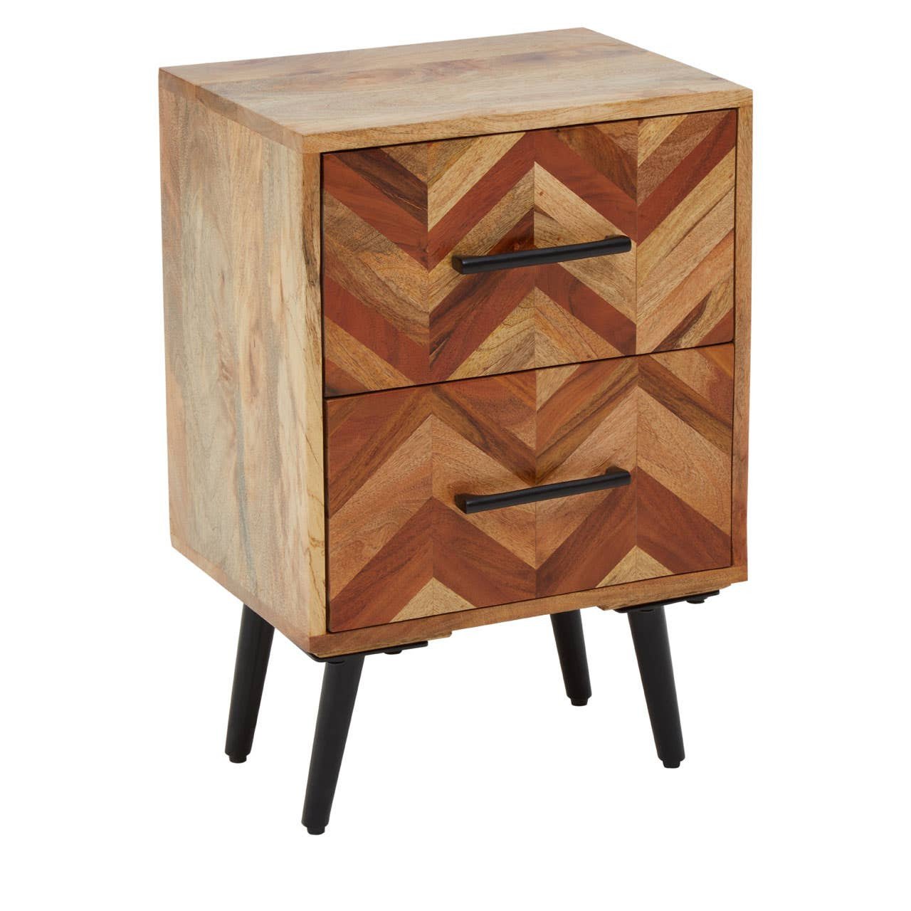 Bonnaire Two Drawer Bedside Table in Mango Wood 7 Bonnaire Two Drawer Bedside Table in Mango Wood - Image 4