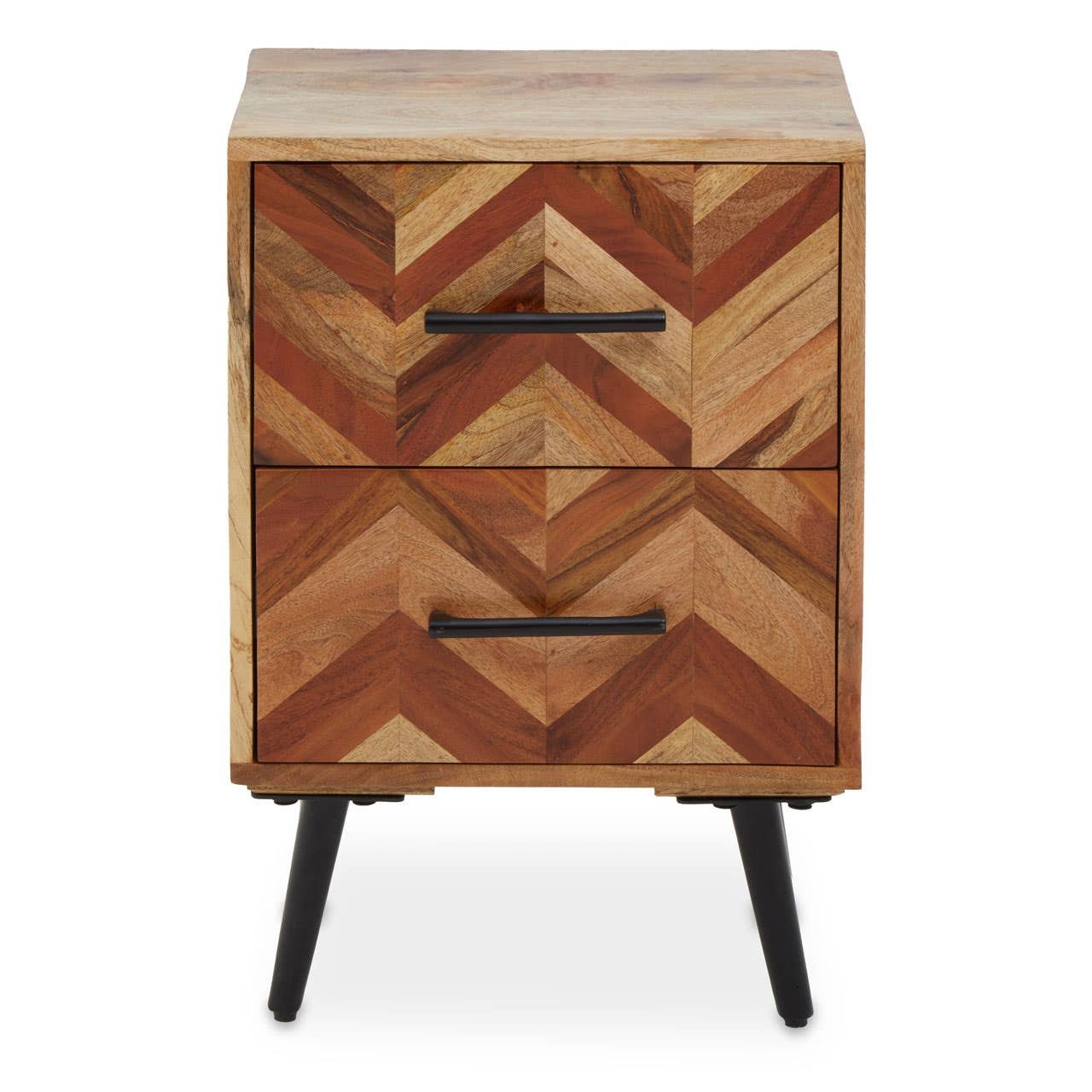 Bonnaire Two Drawer Bedside Table in Mango Wood 3 Bonnaire Two Drawer Bedside Table in Mango Wood
