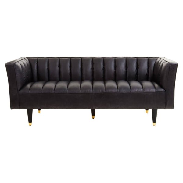 Kingshire Reserve Three Seater Leather Sofa With Flared Arms