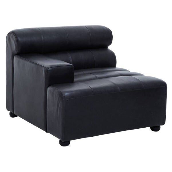 Kingscourt Left Arm Antique Black Modular Leather Sofa
