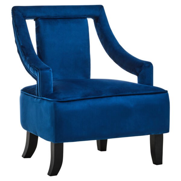 Flint Midnight Blue Velvet Chair