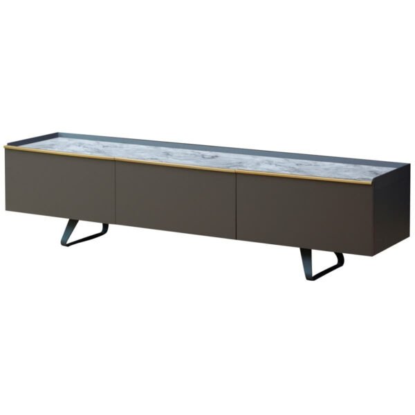 Stellara Grey Marble Top Media Unit