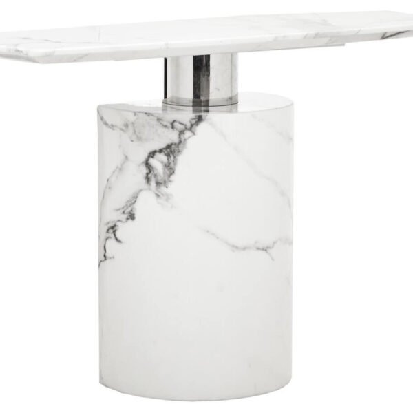 Selvino White Marble Console Table
