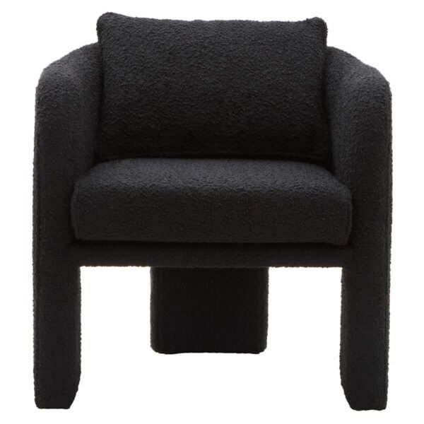Ozzani Black Boucle Curved Armchair
