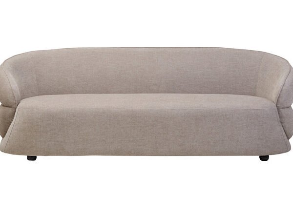 Dynasty Luxe Taupe Chenille Three Seater Sofa