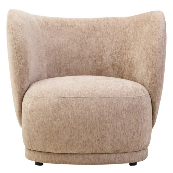 Delano Deep Stone Chenille Curved Chair