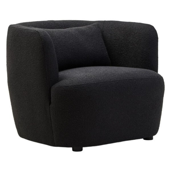 Bravura Textured Black Curved Chair