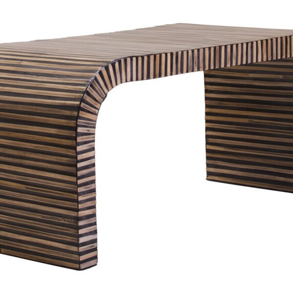 Brixton Bamboo Inlay Curved Coffee Table