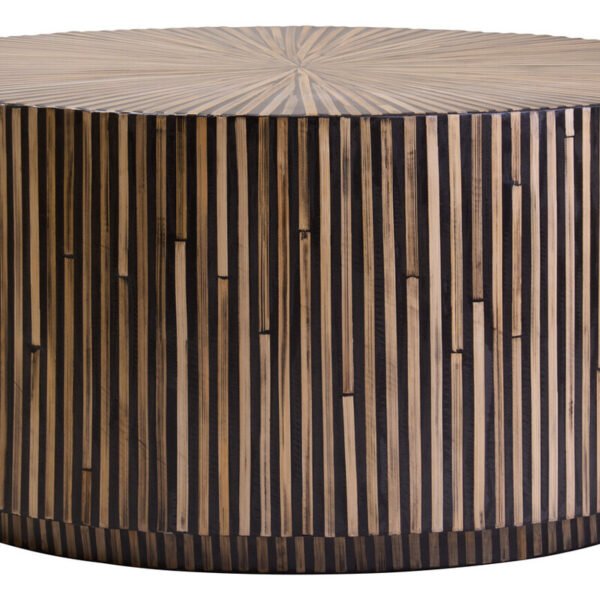 Brixton Bamboo Inlay Round Coffee Table