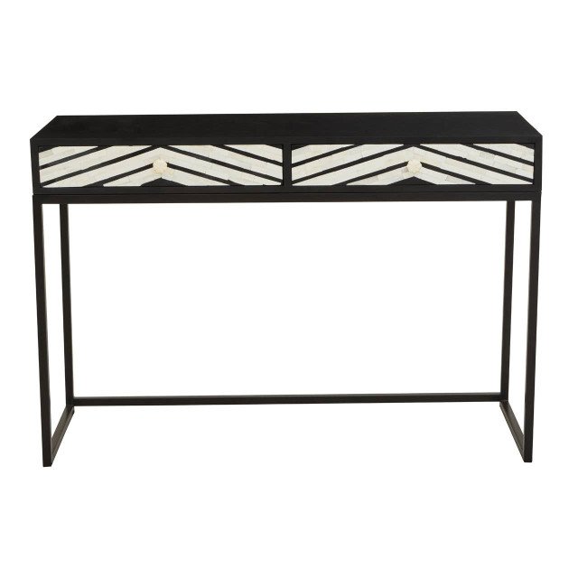 Fusione di Perla Two Drawers with Bone Inlay Console Table 3 jpg