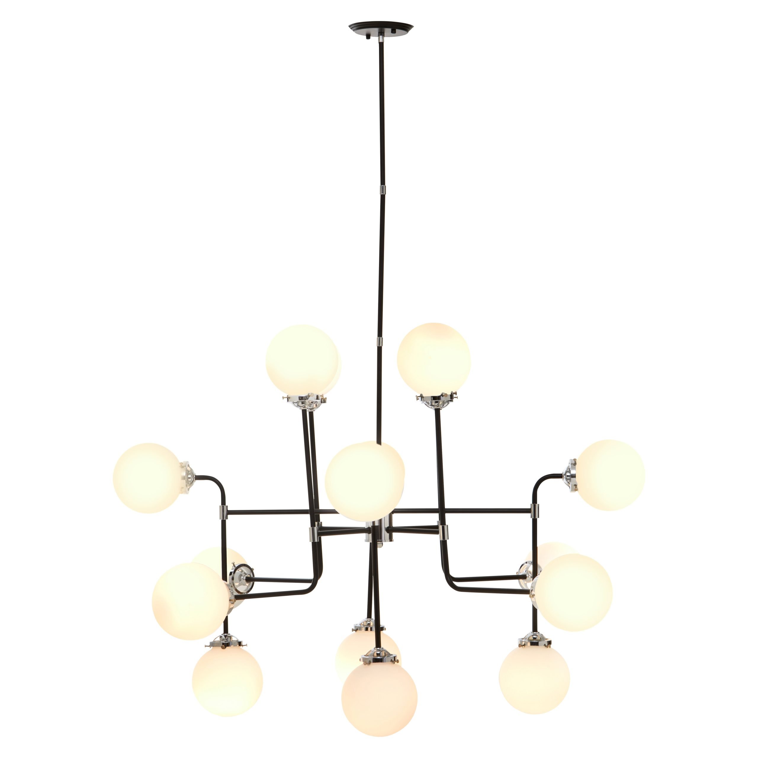 Aurore Black And Chrome 16 Arm Pendant Light 10 scaled jpeg