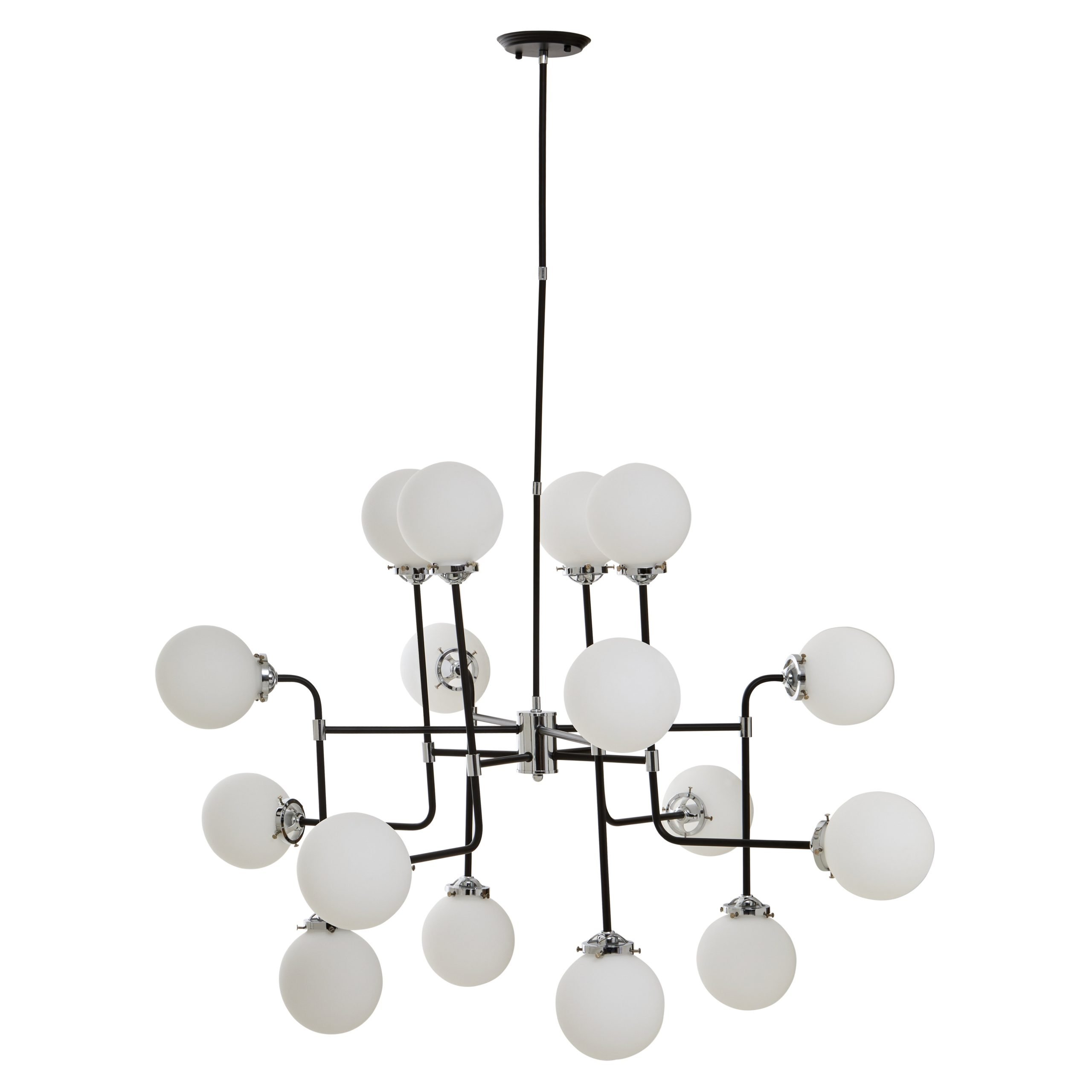 Aurore Black And Chrome 16 Arm Pendant Light 9 scaled jpeg
